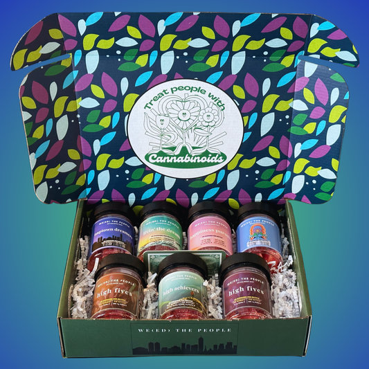 GUMMY SAMPLER BOX by We(ed) the People | 7 bottles (20 gummies per bottle)