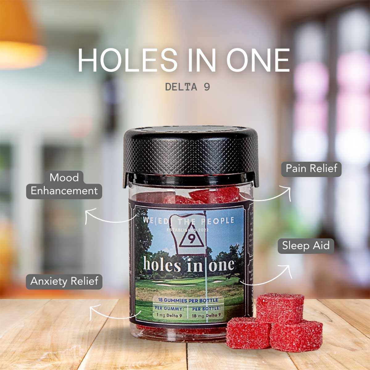 HOLES IN ONE - Golf Gummies | 1mg Delta 9 THC