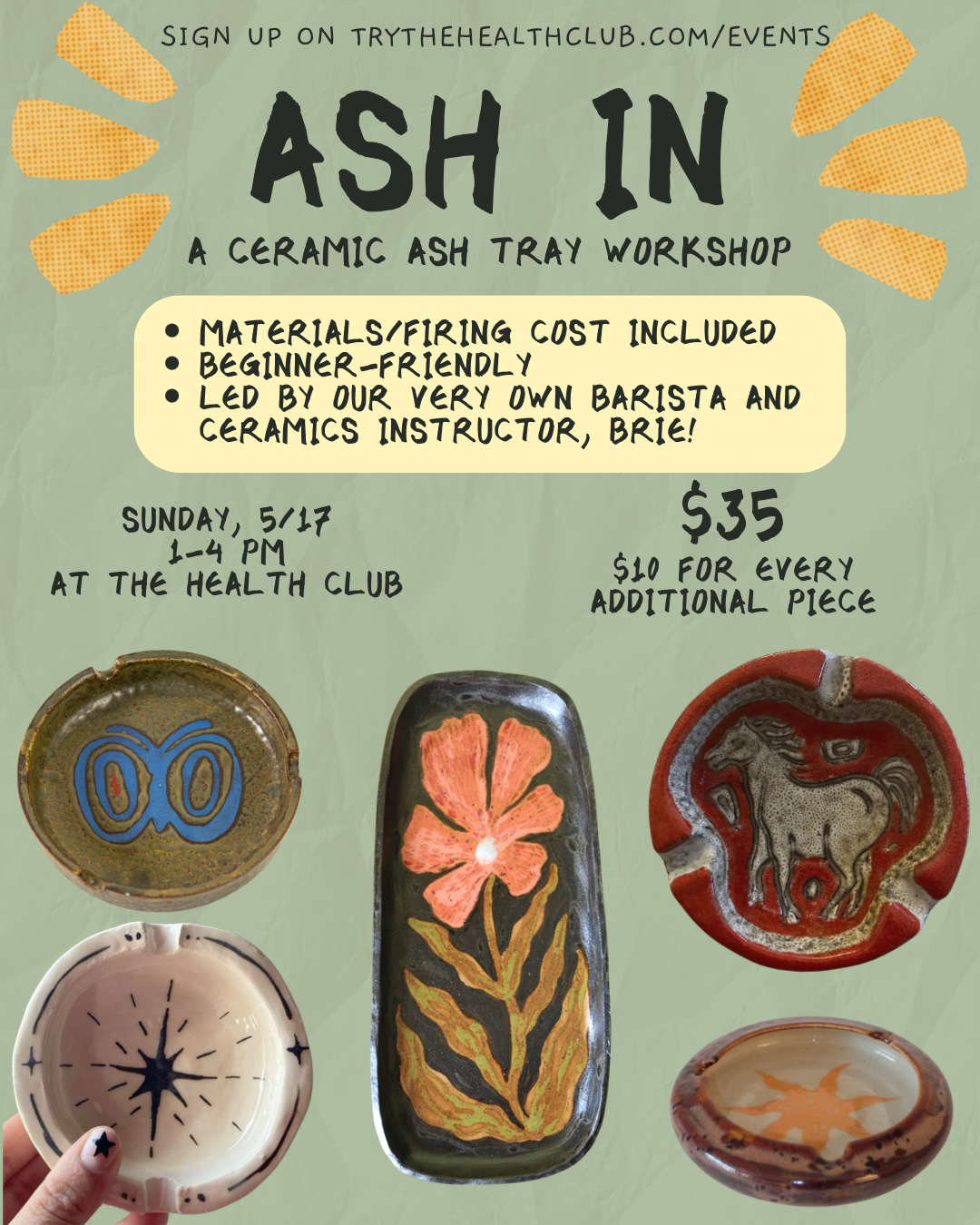 Ash In - Ceramic Pipe Making Workshop - May 17