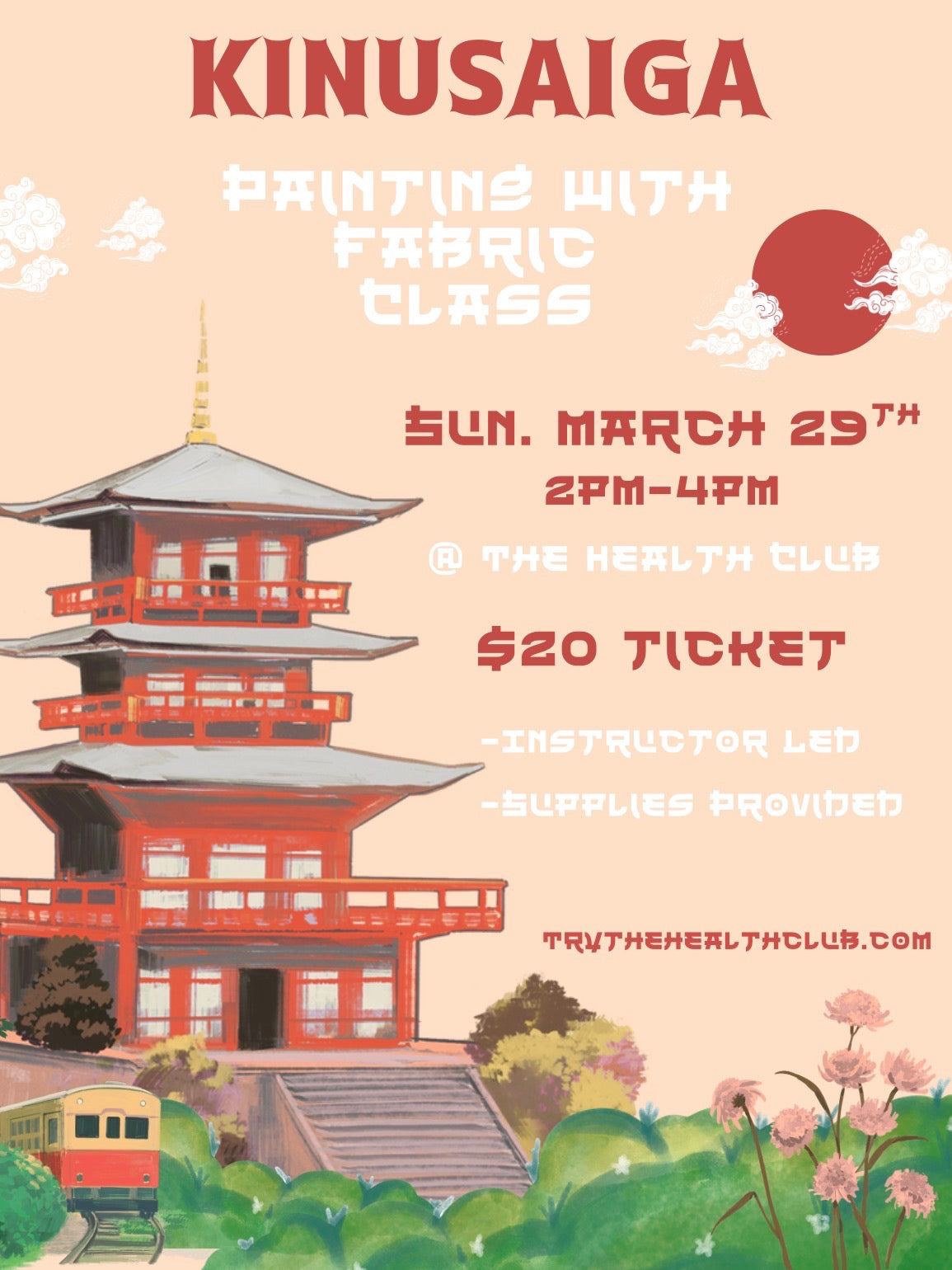 Kinusaiga Painting with Fabric Class