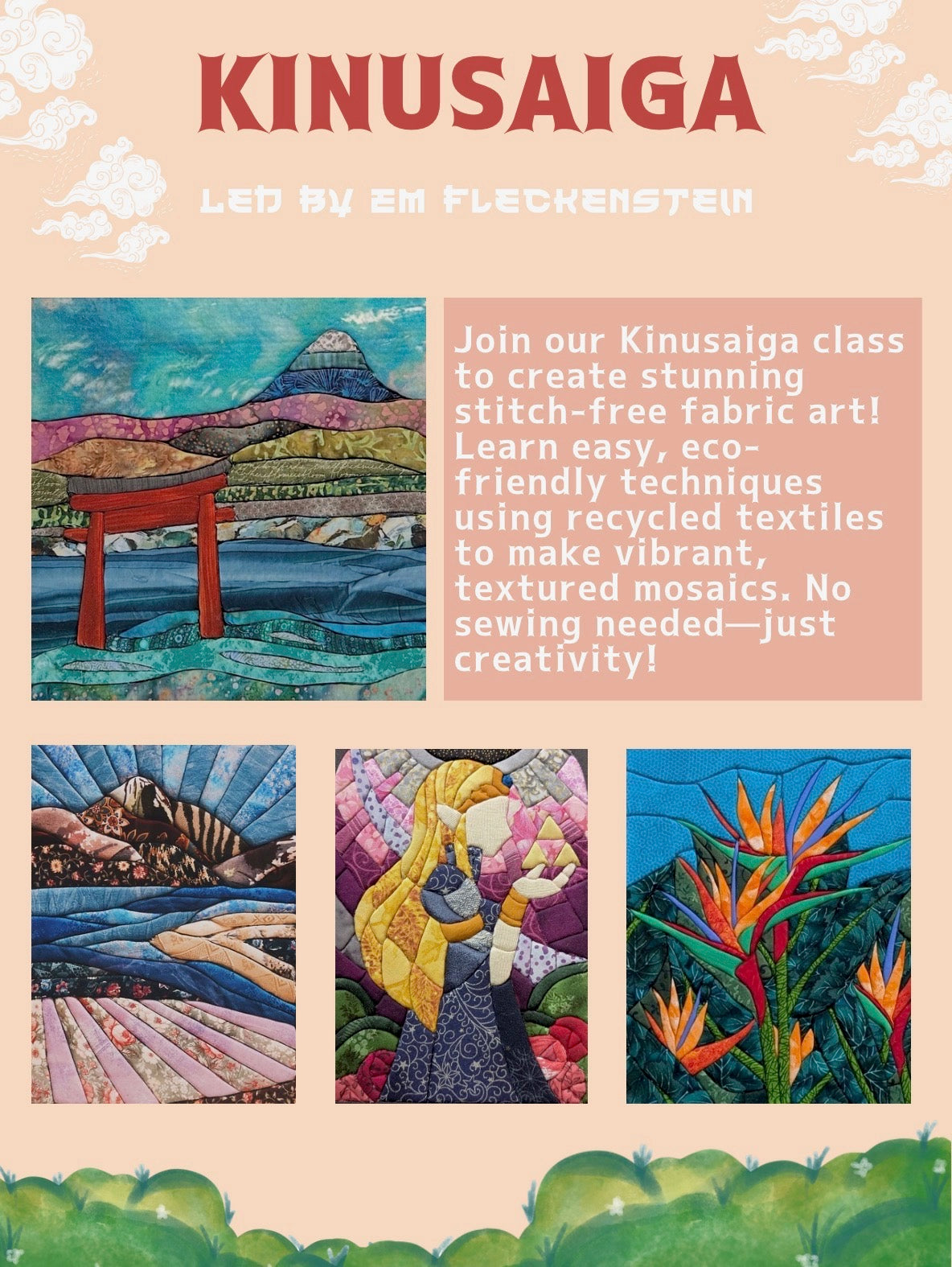 Kinusaiga Painting with Fabric Class