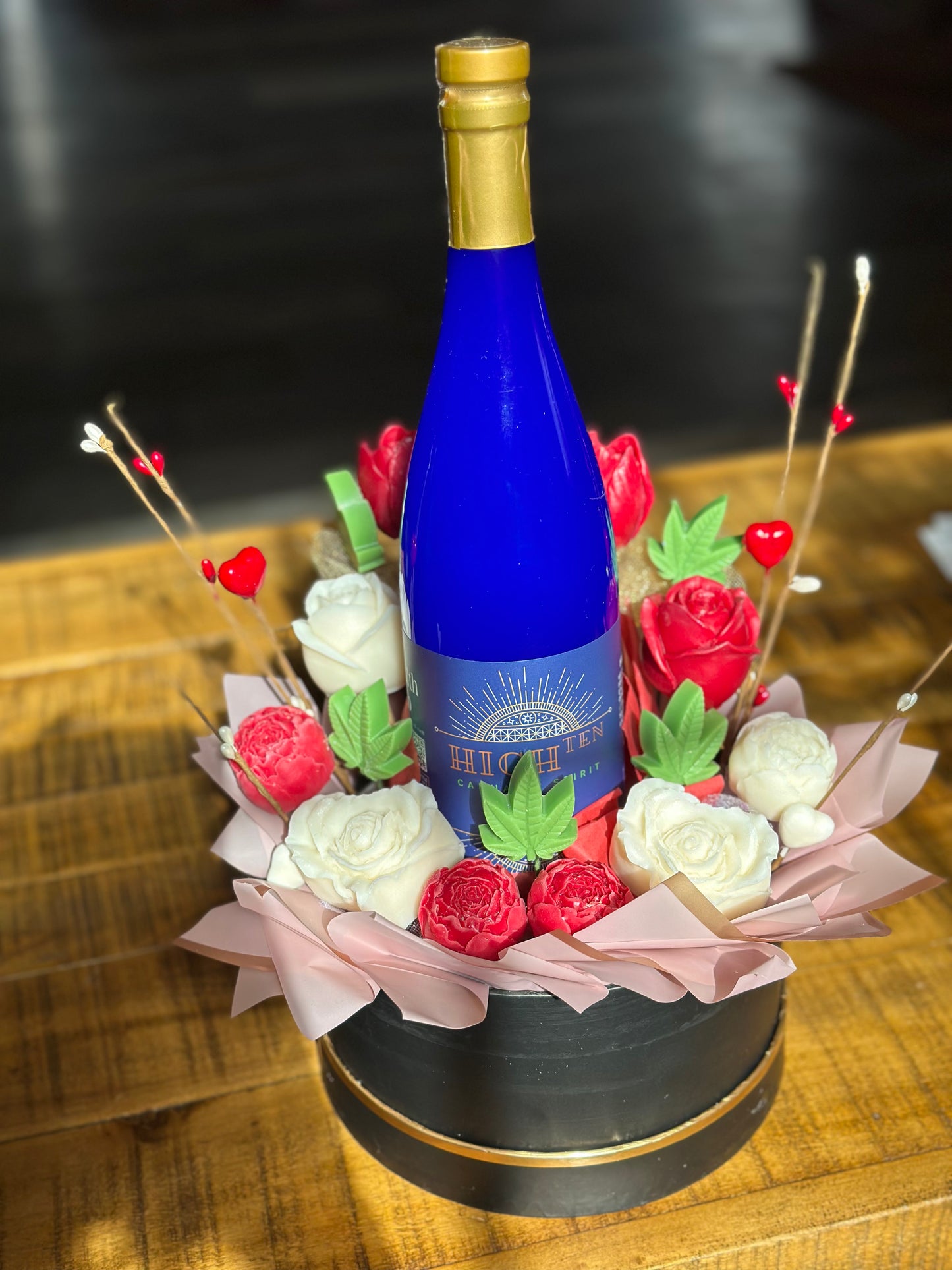 High-TEN Bottle Bouquet x Candlemosphere Valentine Bouquet Bundle (IN STORE PICKUP)