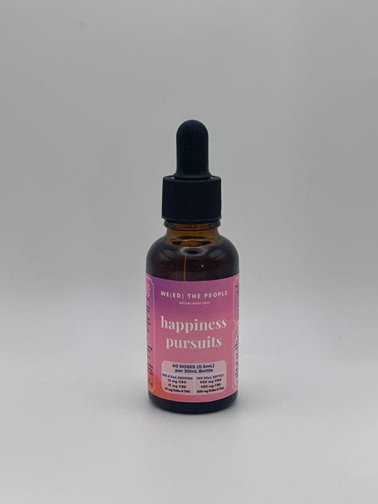 HAPPINESS PURSUITS Oil Tincture | 900mg CBD, 900mg CBG, 600mg Delta-8 THC