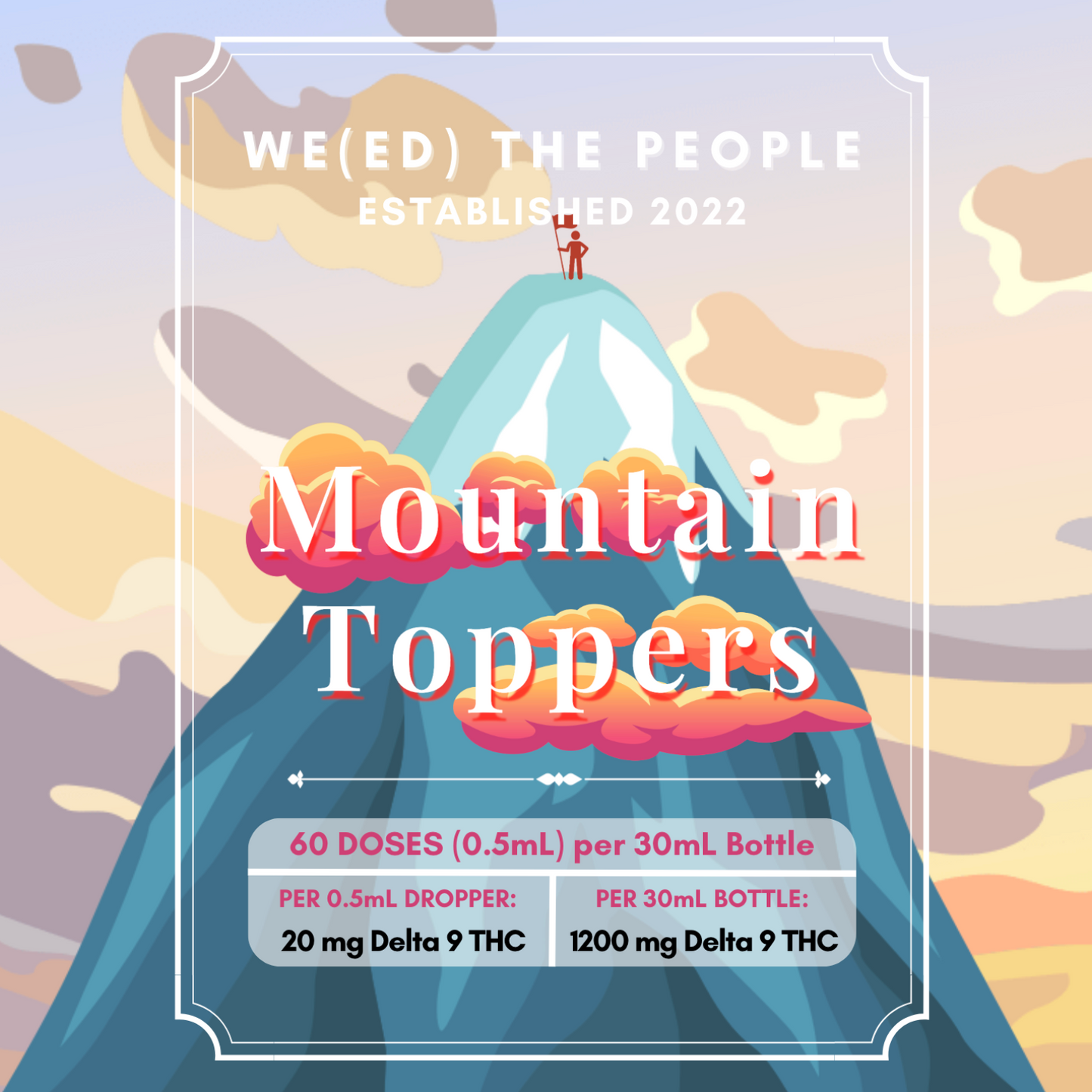 MOUNTAIN TOPPERS Oil Tincture | 1,200mg D9 THC