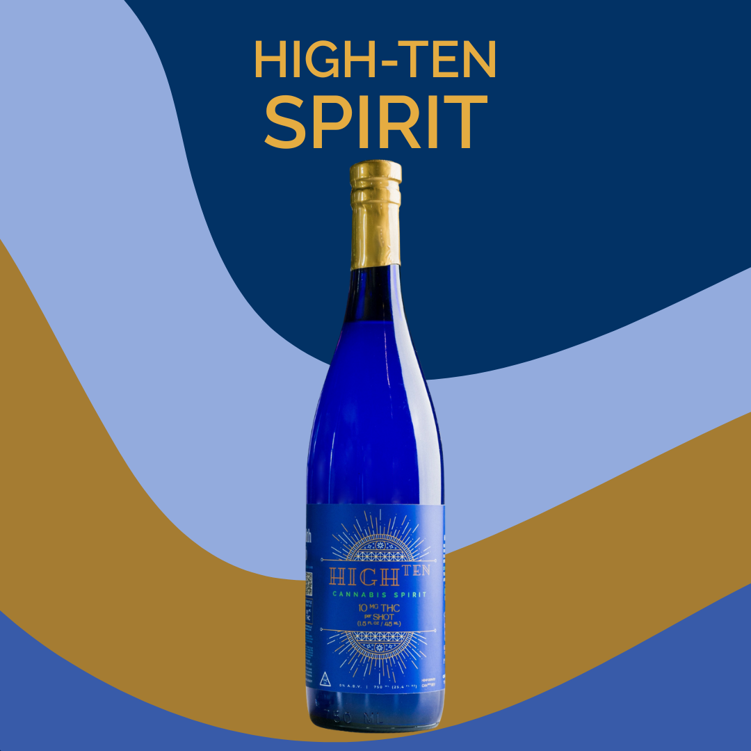 HIGH-TEN Cannabis Spirit (10mg D9 THC per 1.5 oz Shot)