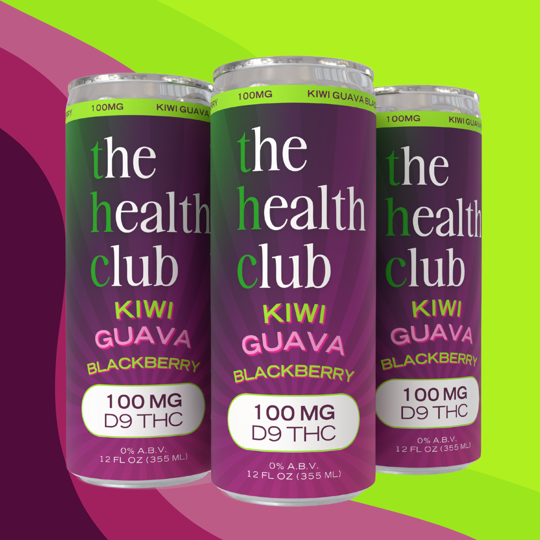 100mg THC Kiwi Guava Blackberry 12oz Seltzer