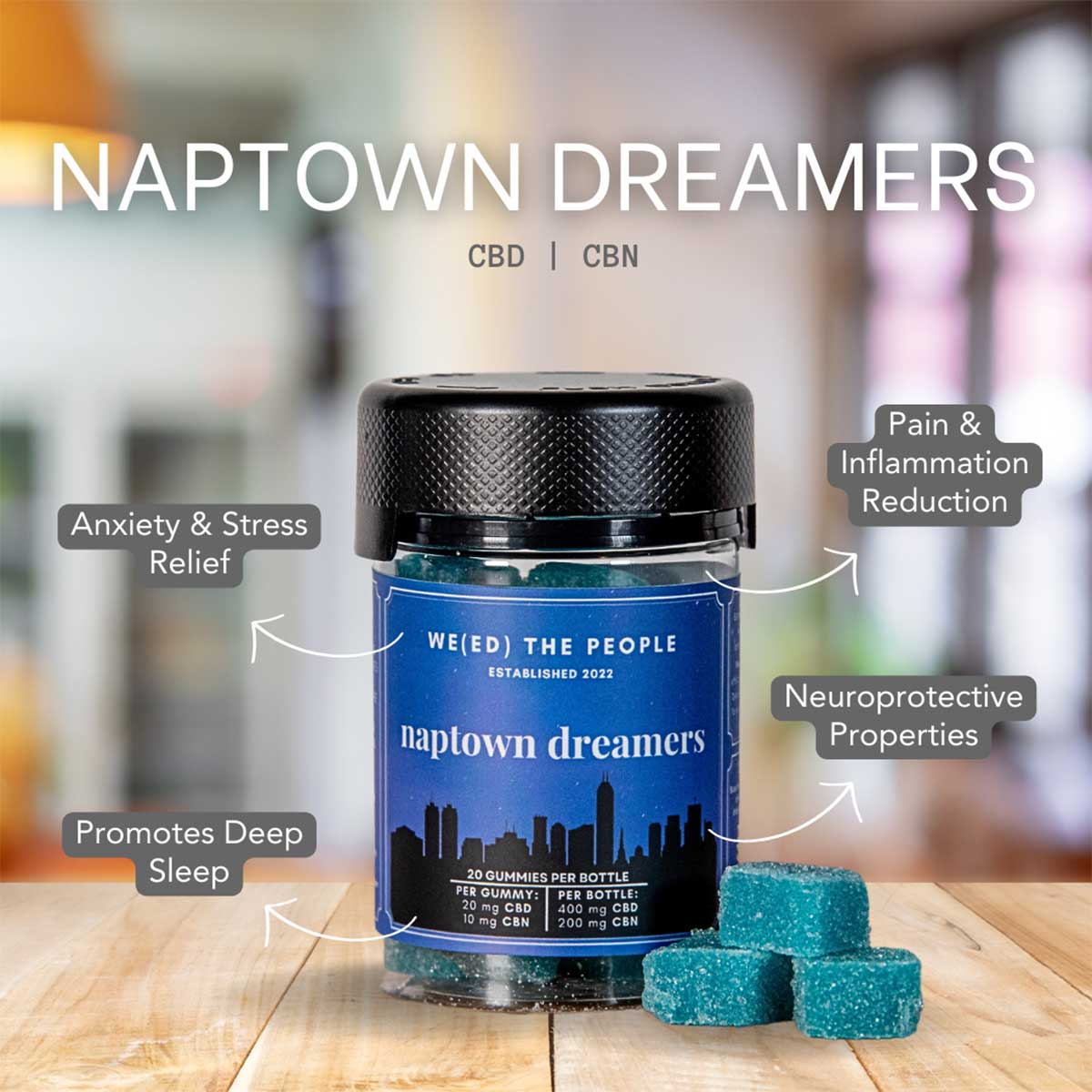 Naptown Dreamers Gummies | 10mg CBN, 20mg CBD